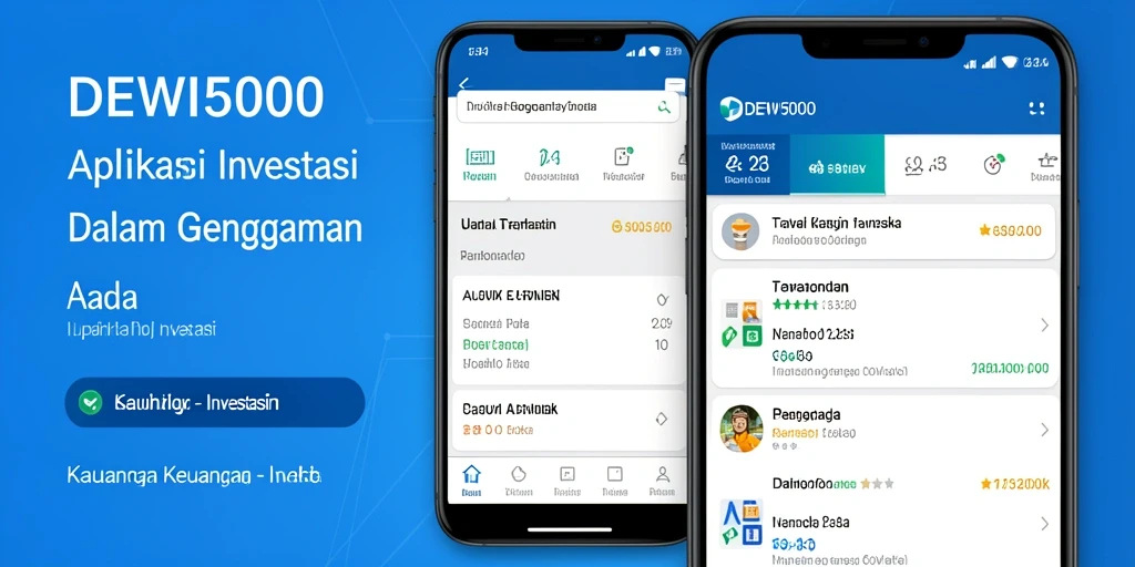 Antarmuka DEWI5000 yang menampilkan berbagai pilihan investasi.