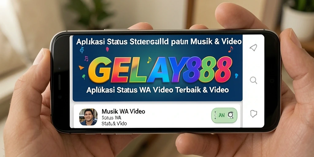 Tampilan antarmuka aplikasi GELAY88 untuk Status WA Video yang menarik dan mudah digunakan.